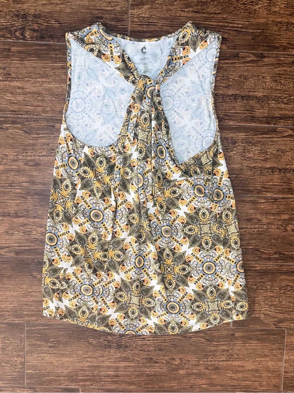 Cupio Boho  Tie-Neck Sleeveless Top
